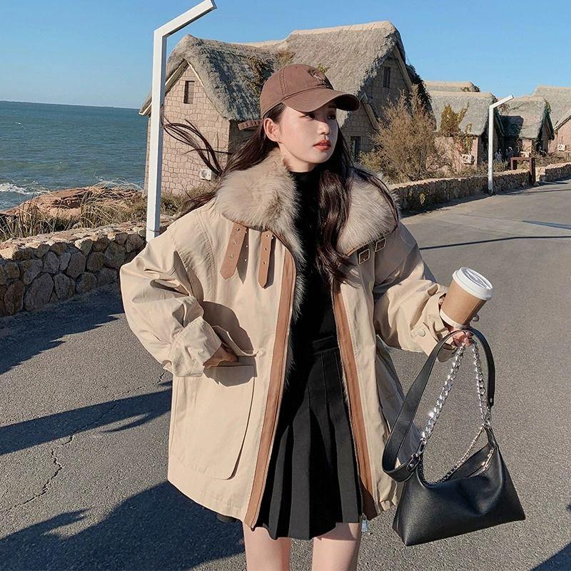 Зимняя женская рабочая куртка Короткая на флисовой подкладке Утепленное хлопковое пальто Корейский стиль S хаки
Зимняя женская рабочая куртка Короткая на флисовой подкладке Утепленное хлопковое пальто Корейский стиль S хаки