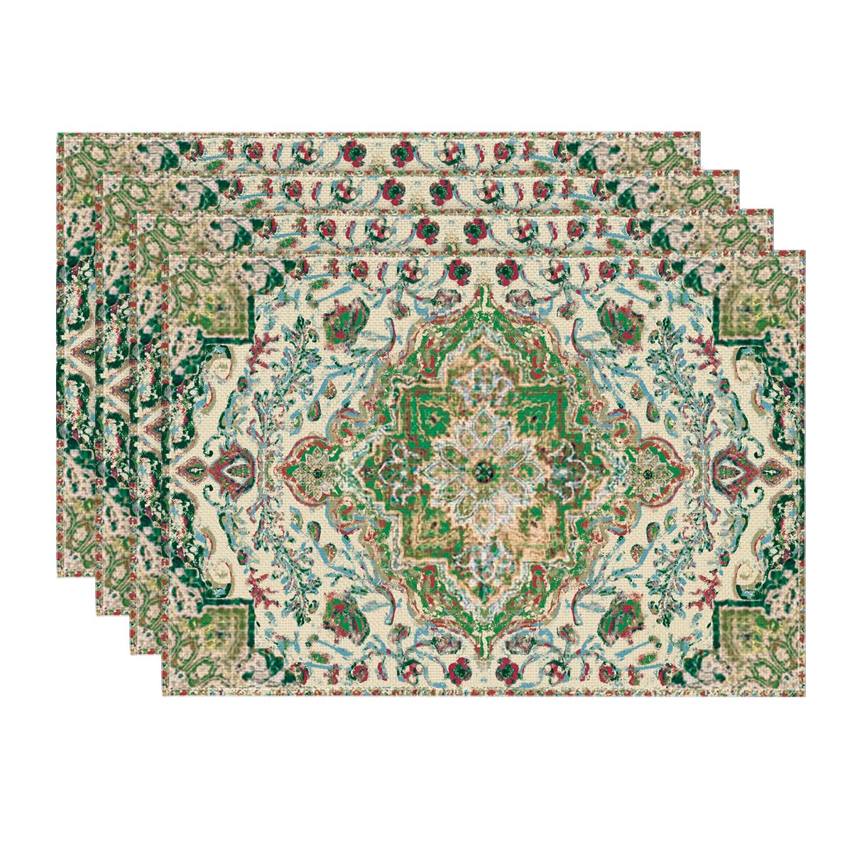 Boho Placemats Set of 6,12x18 Inch Seasonal Daily Orange Teal Flowers Bohemia Table Mats for Party Kitchen Dining Decoration 12 x 18 , Rectangular 4 Pcs
Boho Placemats Set of 6,12x18 Inch Seasonal Daily Orange Teal Flowers Bohemia Table Mats for Party Kitchen Dining Decoration 12 x 18 , Rectangular 4 Pcs