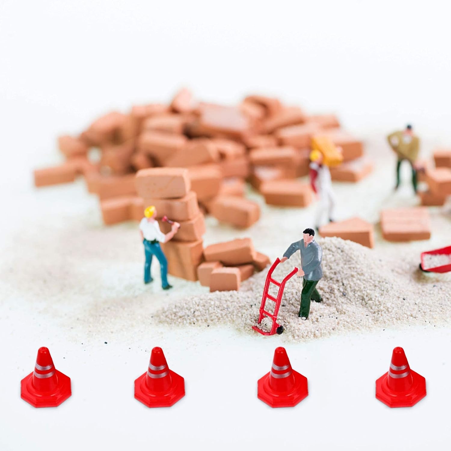 TOYANDONA 10 шт. Мини-дорожные конусы и набор дорожных знаков - Имитация моделей дорожных блоков для DIY песочного стола, сцены парковки, обучающей игры и дорожного движения 
TOYANDONA 10 шт. Мини-дорожные конусы и набор дорожных знаков - Имитация моделей дорожных блоков для DIY песочного стола, сцены парковки, обучающей игры и дорожного движения