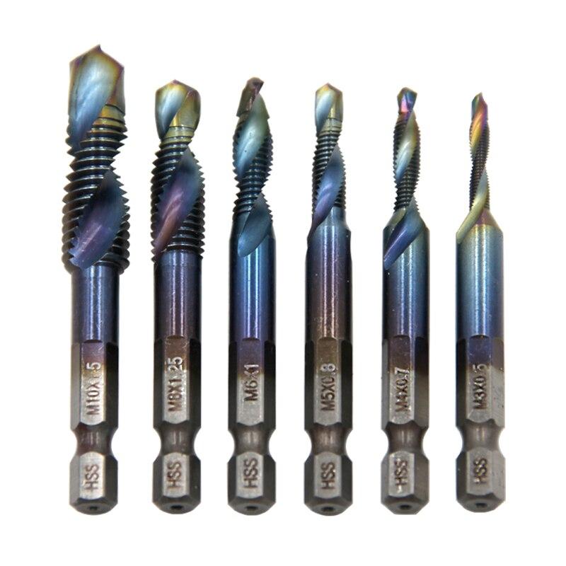 Hexagon Shank 6pc Blue Long Composite Tap Drilling and Tapping Integrated Tap Machine Hole Chamfering Tool Set
Hexagon Shank 6pc Blue Long Composite Tap Drilling and Tapping Integrated Tap Machine Hole Chamfering Tool Set