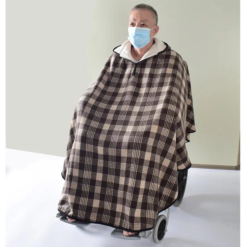 Wheelchair Half-pack Thermal Blanket Thickened Plus Size Double-layer Fabric With Hood Shoulder Waist Warmth For Elderly Care
Wheelchair Half-pack Thermal Blanket Thickened Plus Size Double-layer Fabric With Hood Shoulder Waist Warmth For Elderly Care