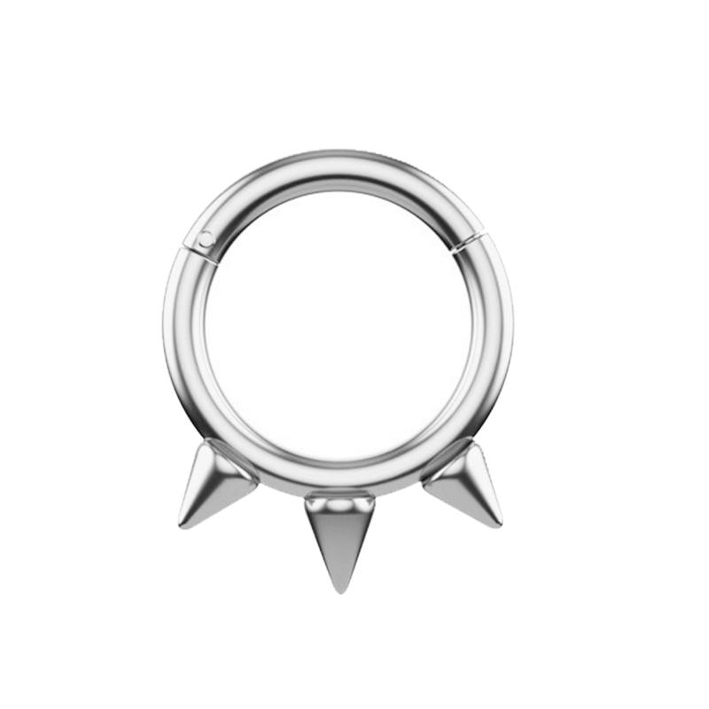 1PC Punk Spiked Septum Ring Nostril Piercing Surgical Steel Nose Clicker Segment Hinged Nose Rings Hoop 16G Cartilage Earring
1PC Punk Spiked Septum Ring Nostril Piercing Surgical Steel Nose Clicker Segment Hinged Nose Rings Hoop 16G Cartilage Earring