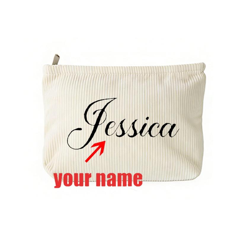 Customized Text Embroidered Corduroy Makeup Bag with Zipper Functional Flat Tool Pouch Custom Washroom Bags Birthday Gift
Customized Text Embroidered Corduroy Makeup Bag with Zipper Functional Flat Tool Pouch Custom Washroom Bags Birthday Gift
