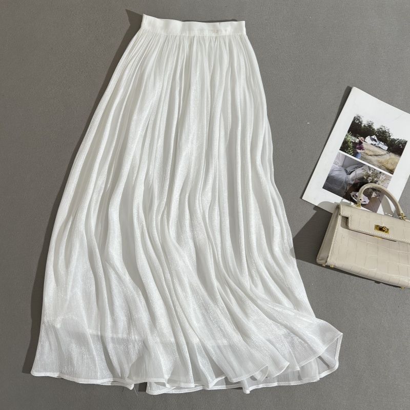 Women s Summer High-Waist Pleated Chiffon Midi Skirt - Elegant Flowing Sheerfor Spring/Summer M перлина білого кольору
Women s Summer High-Waist Pleated Chiffon Midi Skirt - Elegant Flowing Sheerfor Spring/Summer M перлина білого кольору