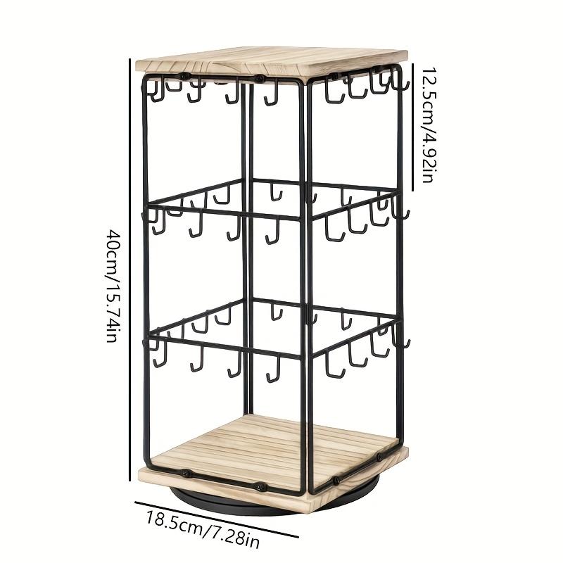360° Rotating Wooden Jewelry Display Rack - Earring Stud Ring Organizer Tower with Hooks белый
360° Rotating Wooden Jewelry Display Rack - Earring Stud Ring Organizer Tower with Hooks белый