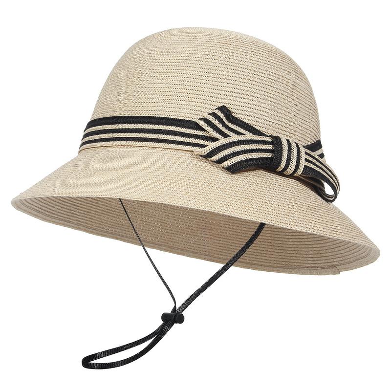 GEMVIE Elegant Summer Beach Bucket Hats for Women Wide Brim Bowknot Straw Visor Bucket Sun Hat with Windproof String 56-58cm бежевий
GEMVIE Elegant Summer Beach Bucket Hats for Women Wide Brim Bowknot Straw Visor Bucket Sun Hat with Windproof String 56-58cm бежевий