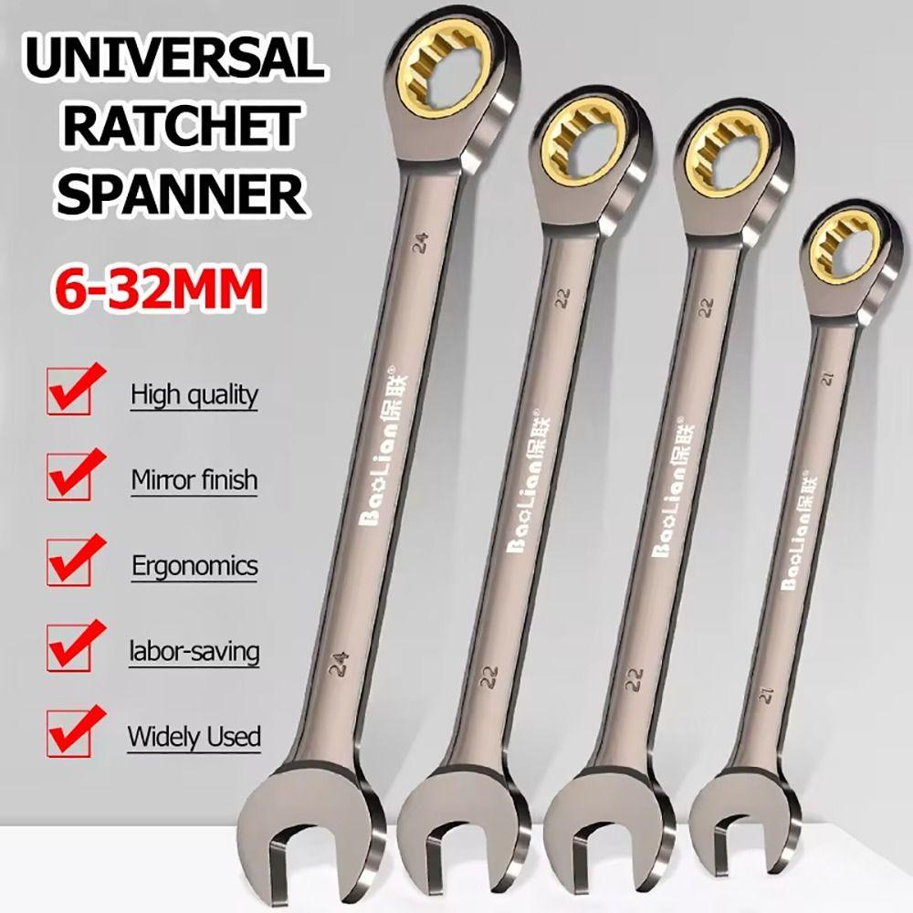 1Pcs Hardware Hand Tool Ratchet Wrench With Multiple Size Plum Spanner Two-way Quick Wrench 6mm
1Pcs Hardware Hand Tool Ratchet Wrench With Multiple Size Plum Spanner Two-way Quick Wrench 6mm