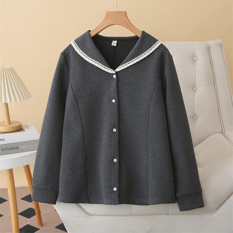 2026 Spring Plus Size Lace Collar Cardigan - Long Sleeve Versatile Air Cotton Top for Women XXXL
2026 Spring Plus Size Lace Collar Cardigan - Long Sleeve Versatile Air Cotton Top for Women XXXL