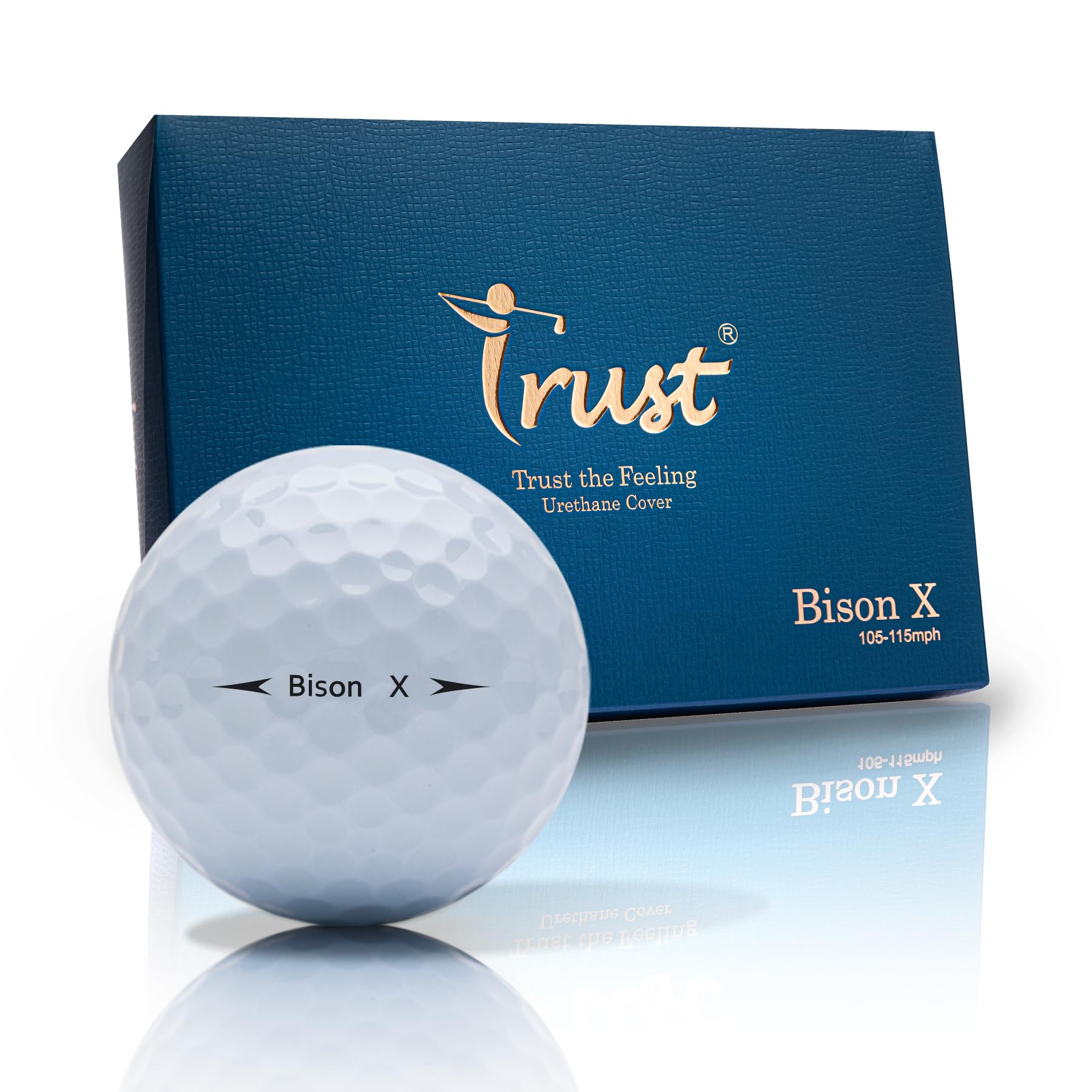 Trust New Bison X Golf Long and with Urethane Cover and Reactive Core 1 Dozen White Balls, Distance, Straightness, Stoppage, 3-Piece (Tour Style), (12
Trust New Bison X Golf Long and with Urethane Cover and Reactive Core 1 Dozen White Balls, Distance, Straightness, Stoppage, 3-Piece (Tour Style), (12
