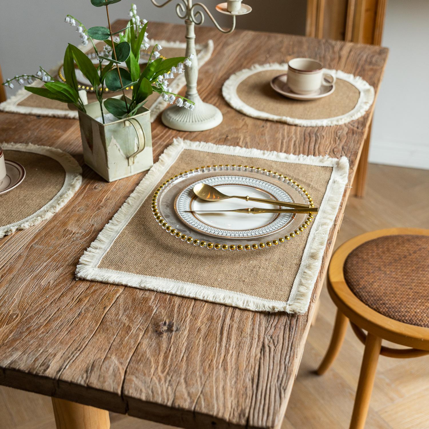 Japanese Western Food Mat Korean Jute Outdoor Party American South East Asia Solid Color Lace Dining Table Insulation Mat Coaster placemat round 30cm
Japanese Western Food Mat Korean Jute Outdoor Party American South East Asia Solid Color Lace Dining Table Insulation Mat Coaster placemat round 30cm