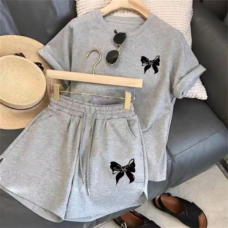 Print Short Sleeve Shorts Casual Sports Set Women Slimming Loose Fit Korean Style Student Two Piece XXL
Print Short Sleeve Shorts Casual Sports Set Women Slimming Loose Fit Korean Style Student Two Piece XXL