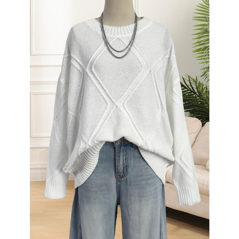 Женская одежда Жаккардовый свитер пуловер свободного и непринужденного стиля с ромбовидным узором One Size белый
Женская одежда Жаккардовый свитер пуловер свободного и непринужденного стиля с ромбовидным узором One Size белый