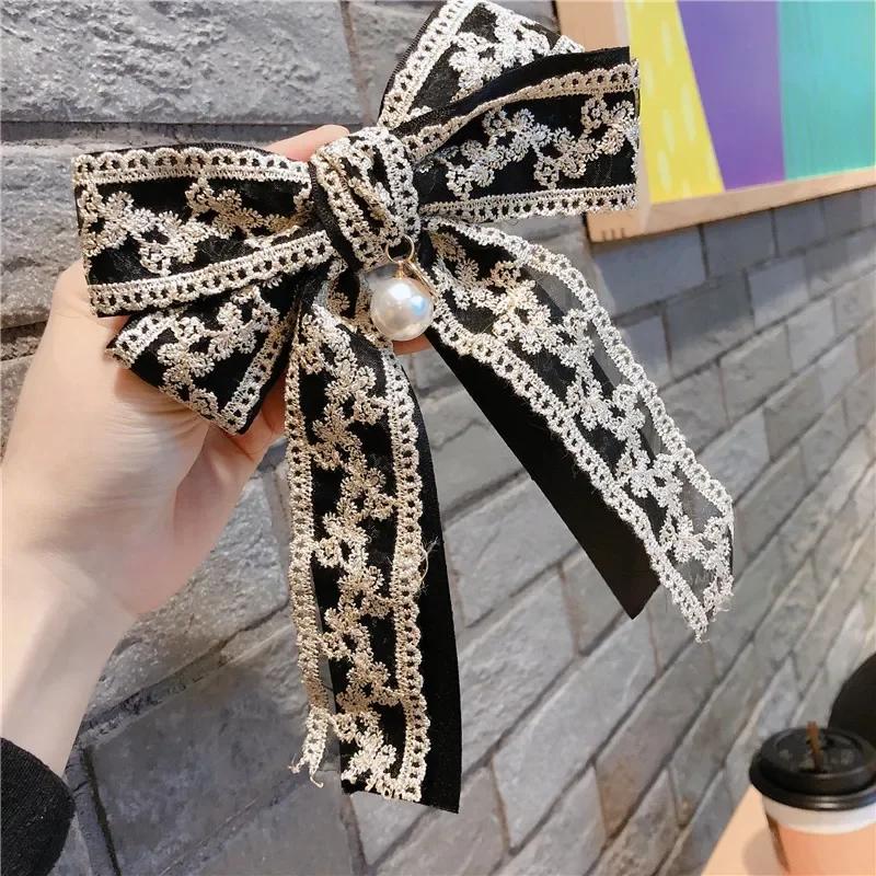 1PC Fabric Big Bow Spring Clip Lady Lace Embroidery Hair Clip Hairgrip Holiday Gifts Women Hair Pins Wedding Hair Accessories чорний
1PC Fabric Big Bow Spring Clip Lady Lace Embroidery Hair Clip Hairgrip Holiday Gifts Women Hair Pins Wedding Hair Accessories чорний