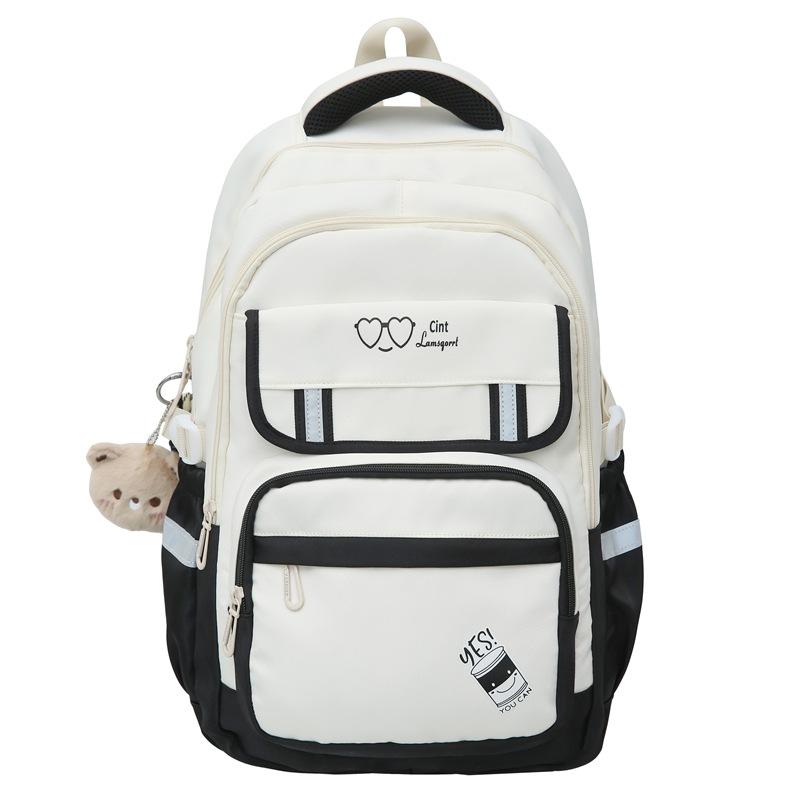 New cute contrasting colors and large-capacity Korean version of high-value student schoolbag, junior high school backpack Without pendant чорний
New cute contrasting colors and large-capacity Korean version of high-value student schoolbag, junior high school backpack Without pendant чорний