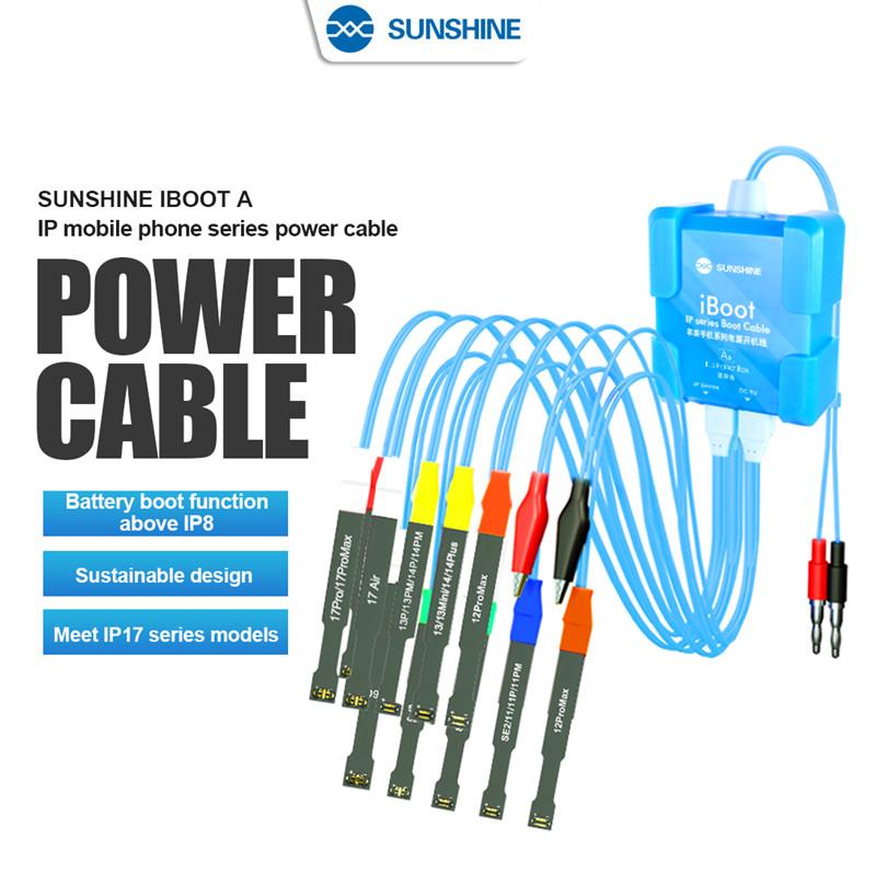 SUNSHINE iBoot A Mobile Phone Repair Power Test Cable for IP X-17 Pro Max Smart Anti-burn Built-in Battery Boot Function Line
SUNSHINE iBoot A Mobile Phone Repair Power Test Cable for IP X-17 Pro Max Smart Anti-burn Built-in Battery Boot Function Line