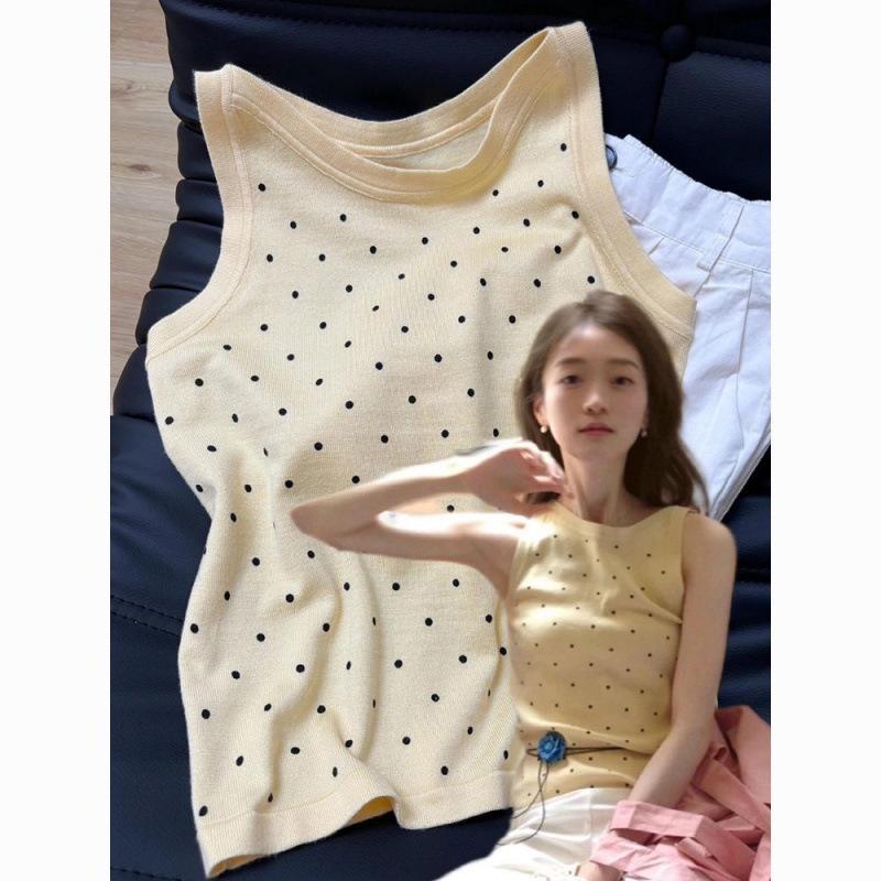 Women s Summer Red Polka Dot Knitted Tank Top Camisole - Sleeveless I-Back Design One Size жовтий
Women s Summer Red Polka Dot Knitted Tank Top Camisole - Sleeveless I-Back Design One Size жовтий