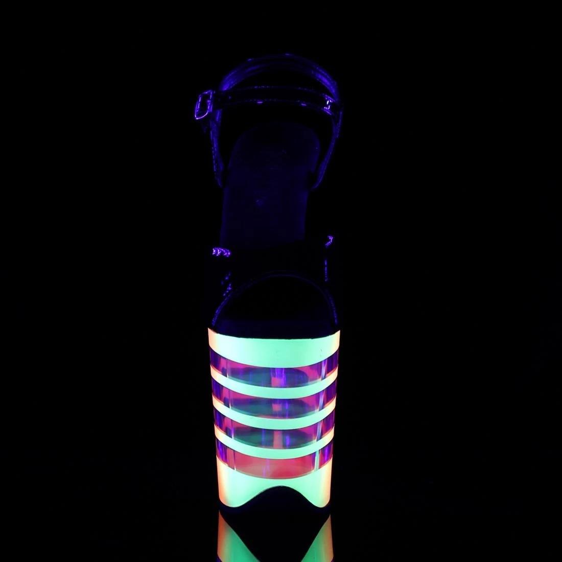 20Cm hate day high transparent stripe color fluorescent waterproof table high heel sandals 46 чорний
20Cm hate day high transparent stripe color fluorescent waterproof table high heel sandals 46 чорний