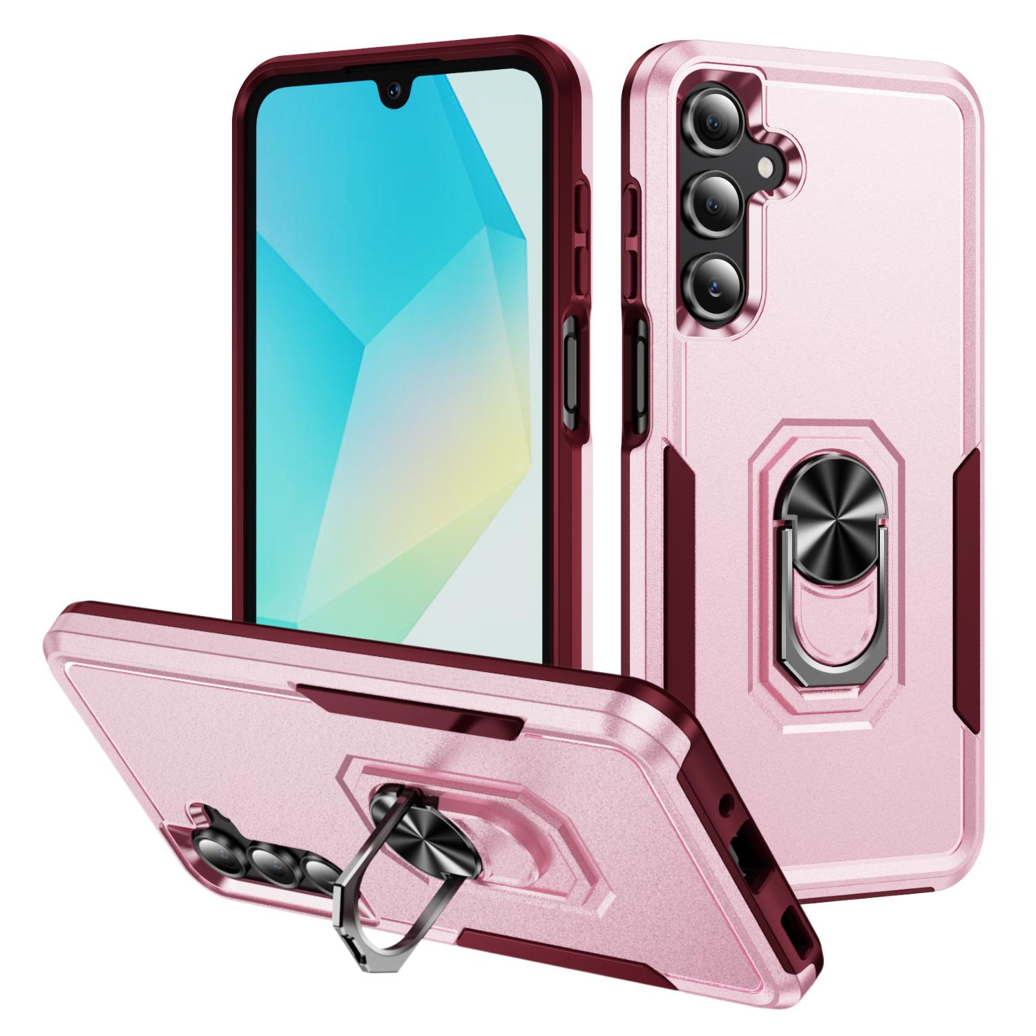 For Samsung Galaxy A26 5G Case Military Grade Ring Kickstand PC+TPU Phone Cover Pink+Rose
For Samsung Galaxy A26 5G Case Military Grade Ring Kickstand PC+TPU Phone Cover Pink+Rose