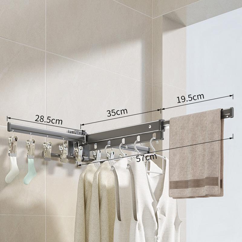 Punching Holes Balcony Folding Clothes Rack, Telescopic Drying, Indoor Drying Artifact, Hidden Clothes Rack Bathroom Drying Pole
Punching Holes Balcony Folding Clothes Rack, Telescopic Drying, Indoor Drying Artifact, Hidden Clothes Rack Bathroom Drying Pole