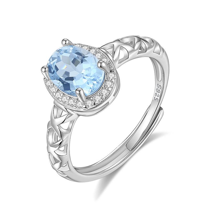 S925 Pure Silver 4*6 Crystal Open Ring, Multiple Colors Optional, Adjustable Korean Style Band, Daily Jewelry Gift for Women alive
S925 Pure Silver 4*6 Crystal Open Ring, Multiple Colors Optional, Adjustable Korean Style Band, Daily Jewelry Gift for Women alive