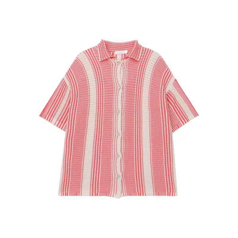 Мужская модная американская рубашка с коротким рукавом из шелка Ice Silk в стиле колор-блок 2XL красный
Мужская модная американская рубашка с коротким рукавом из шелка Ice Silk в стиле колор-блок 2XL красный