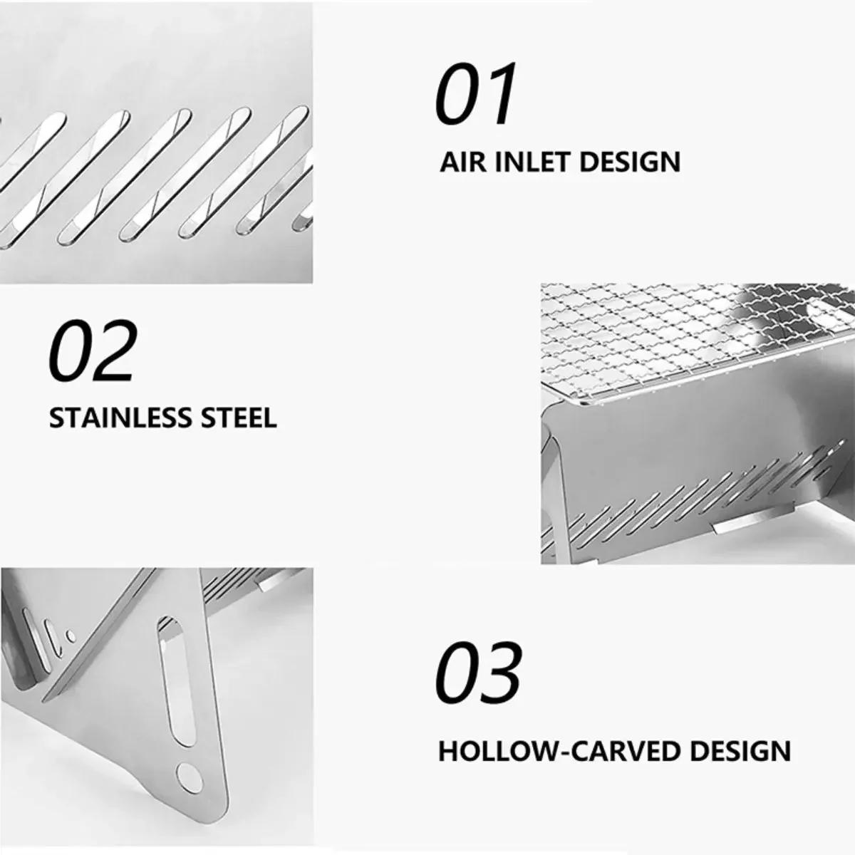 Barbecue Grill Heating Stores Multi-Function Camping BBQ Grill Rack Net Firewood Stove Stainless Steel BBQ Grill
Barbecue Grill Heating Stores Multi-Function Camping BBQ Grill Rack Net Firewood Stove Stainless Steel BBQ Grill