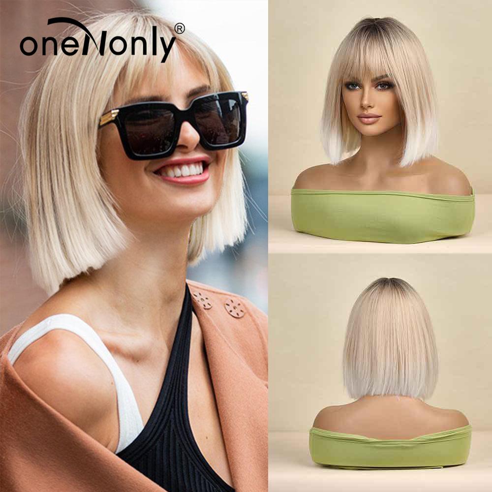 OneNonly Synthetic Wig Bob White Blonde Wig Natural Wigs for Women Daily Party Halloween Hair Heat Resistant Fiber
OneNonly Synthetic Wig Bob White Blonde Wig Natural Wigs for Women Daily Party Halloween Hair Heat Resistant Fiber