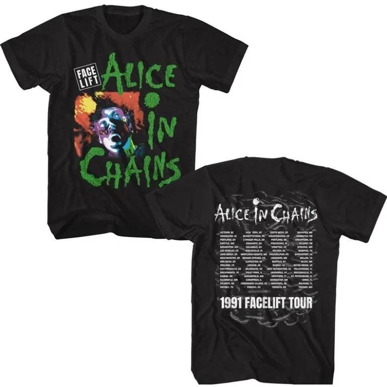 Alice In Chains Футболка для взрослых черная, тур Facelift 91 S
Alice In Chains Футболка для взрослых черная, тур Facelift 91 S