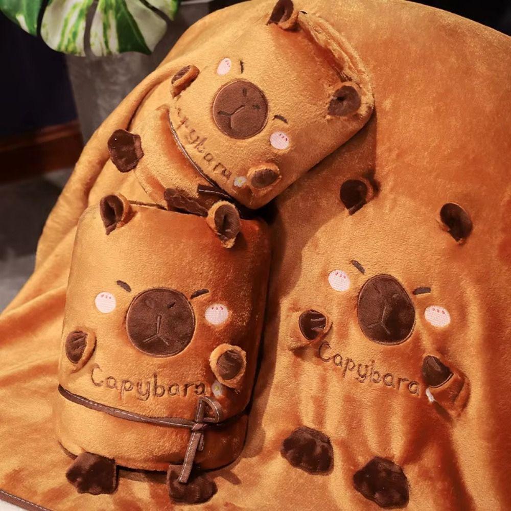 Warm Capybara Flannel Blanket Wearable Capybara Plush Roll Mat Capybara Blanket For Women and Men 85x90cm коричневий
Warm Capybara Flannel Blanket Wearable Capybara Plush Roll Mat Capybara Blanket For Women and Men 85x90cm коричневий
