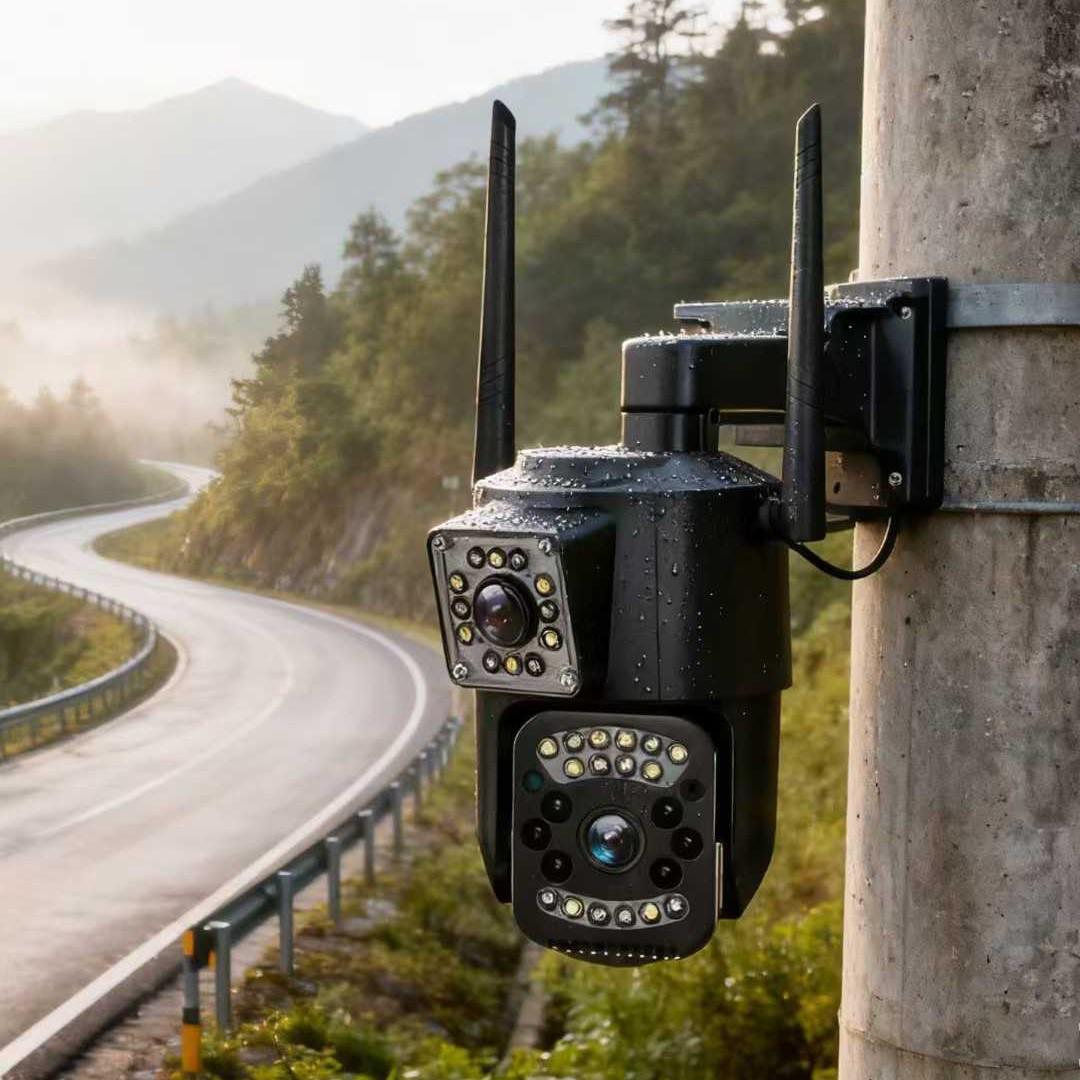 4M Binocular Camera with Gun-Ball Remote Monitoring, Full-Color Night Vision, and Panoramic View - V380pro Outdoor WiFi Camera
4M Binocular Camera with Gun-Ball Remote Monitoring, Full-Color Night Vision, and Panoramic View - V380pro Outdoor WiFi Camera