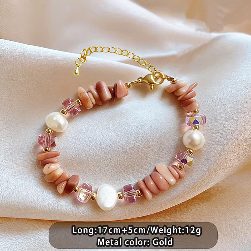 Retro Irregular Pink Natural Stone Pearl Beaded Bracelet for Women Sweet Accessory Fashionable Jewelry 2026 Trendy Wrist Candy Hot Pink
Retro Irregular Pink Natural Stone Pearl Beaded Bracelet for Women Sweet Accessory Fashionable Jewelry 2026 Trendy Wrist Candy Hot Pink