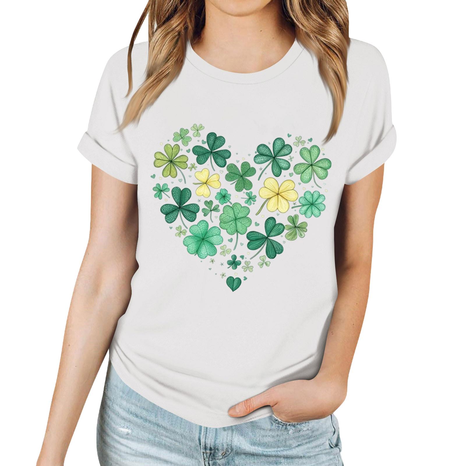 Женская повседневная футболка с принтом ко Дню Святого Патрика, пуловер с круглым вырезом, топ с короткими рукавами XL белый
Женская повседневная футболка с принтом ко Дню Святого Патрика, пуловер с круглым вырезом, топ с короткими рукавами XL белый