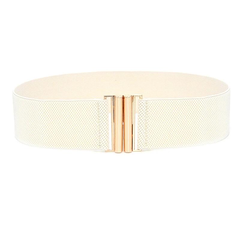 60*6CM Wide Elastic Belt Solid Color Corset Belt Metal Buckle Lady Stretch Cinch Waistband Women Waist Belt бежевий
60*6CM Wide Elastic Belt Solid Color Corset Belt Metal Buckle Lady Stretch Cinch Waistband Women Waist Belt бежевий