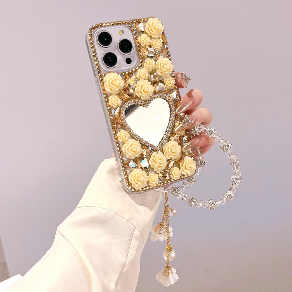 iPhone 12/14/15/17/16 Pro Max Rhinestone Floral Mirror Case with Bracelet - For Girls iPhone 13 Pro Max
iPhone 12/14/15/17/16 Pro Max Rhinestone Floral Mirror Case with Bracelet - For Girls iPhone 13 Pro Max