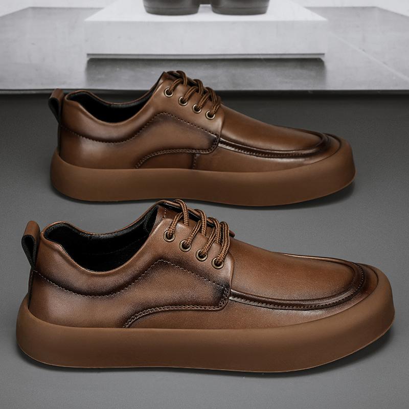 Men s Genuine Leather Business Casual Shoes Youth Fashion Casual Platform Shoes Men s All-match Outdoor Breathable Shoes Soft Wedding Shoes 44 коричневий
Men s Genuine Leather Business Casual Shoes Youth Fashion Casual Platform Shoes Men s All-match Outdoor Breathable Shoes Soft Wedding Shoes 44 коричневий