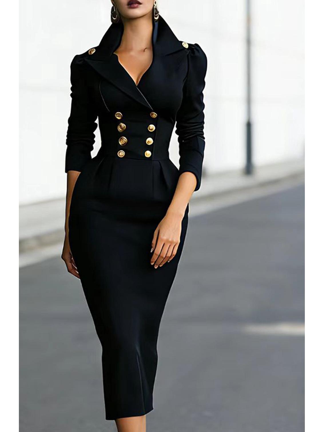 2025 European Style High-Waist Slimming Long Sleeve Mid-Length Dress for Women Large чорний
2025 European Style High-Waist Slimming Long Sleeve Mid-Length Dress for Women Large чорний