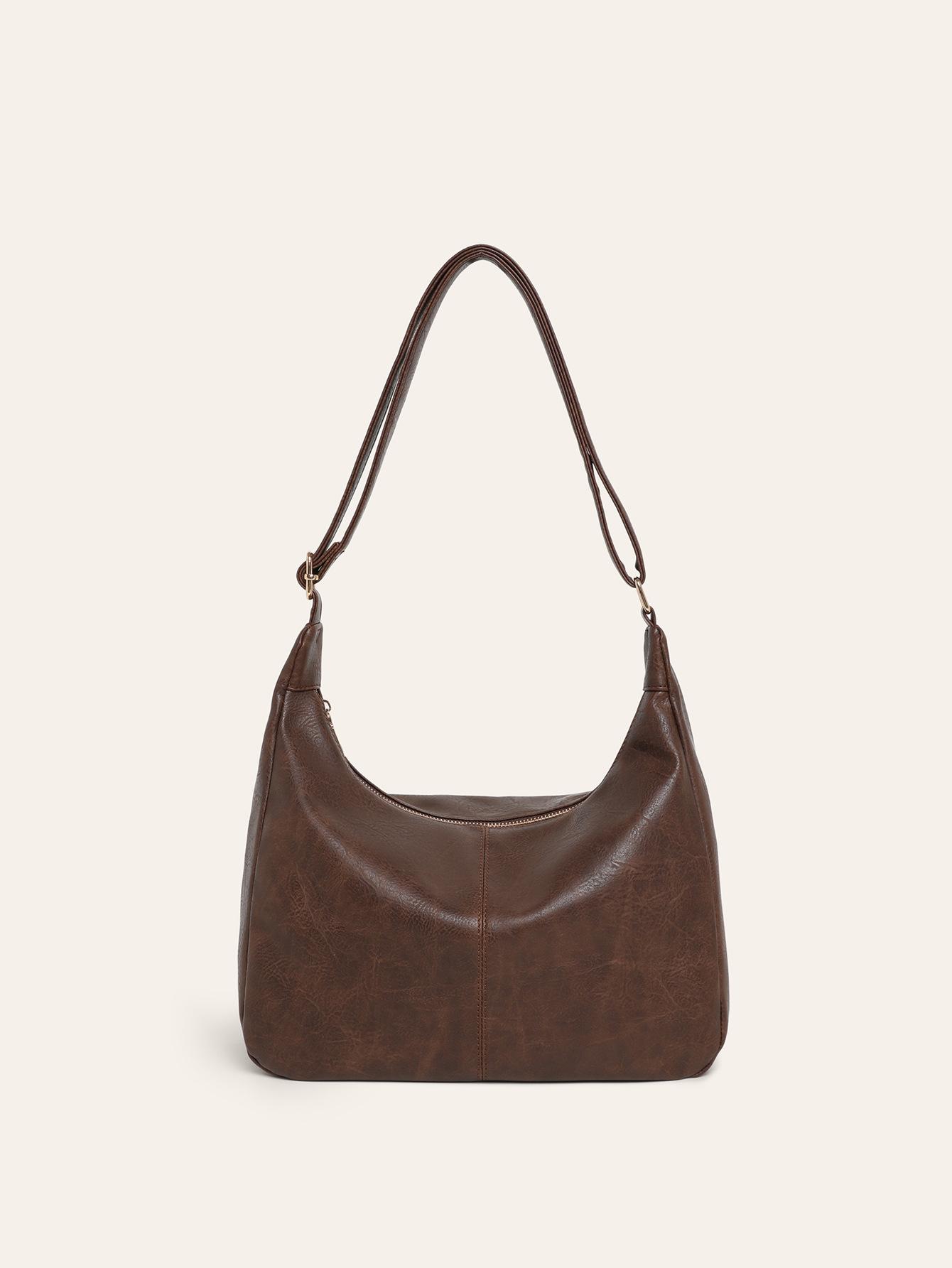 Autumn and winter new large-capacity tote bag, simple women s bag, messenger bag, retro soft leather bag, college student commuting shoulder bag темно-коричневого кольору
Autumn and winter new large-capacity tote bag, simple women s bag, messenger bag, retro soft leather bag, college student commuting shoulder bag темно-коричневого кольору