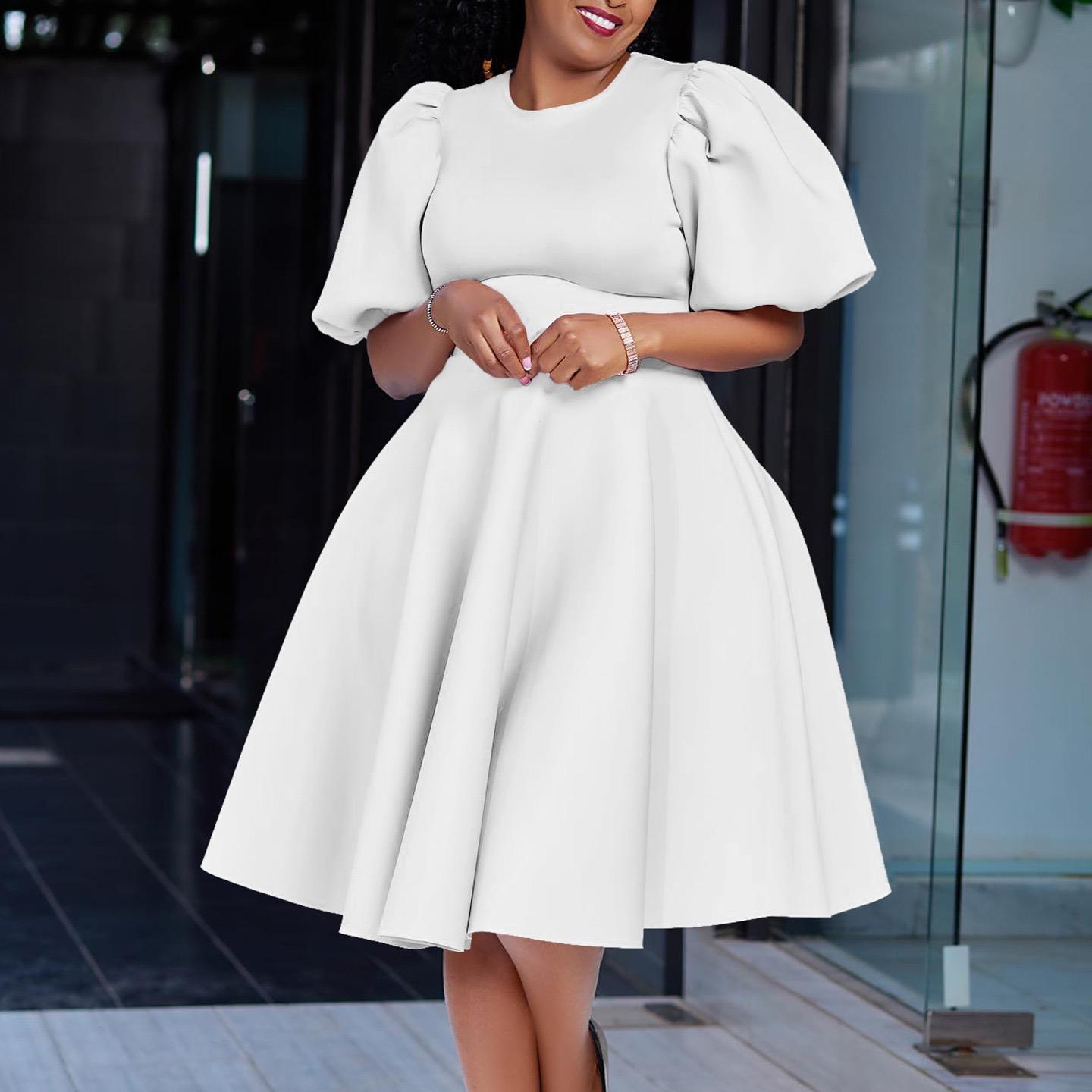 Summer O Neck Short Sleeve High Waisted Pleated Dress Elegant Dresses for Woman Mid Calf Luxury Female Birthday Party Dinner Vestidos S белый
Summer O Neck Short Sleeve High Waisted Pleated Dress Elegant Dresses for Woman Mid Calf Luxury Female Birthday Party Dinner Vestidos S белый
