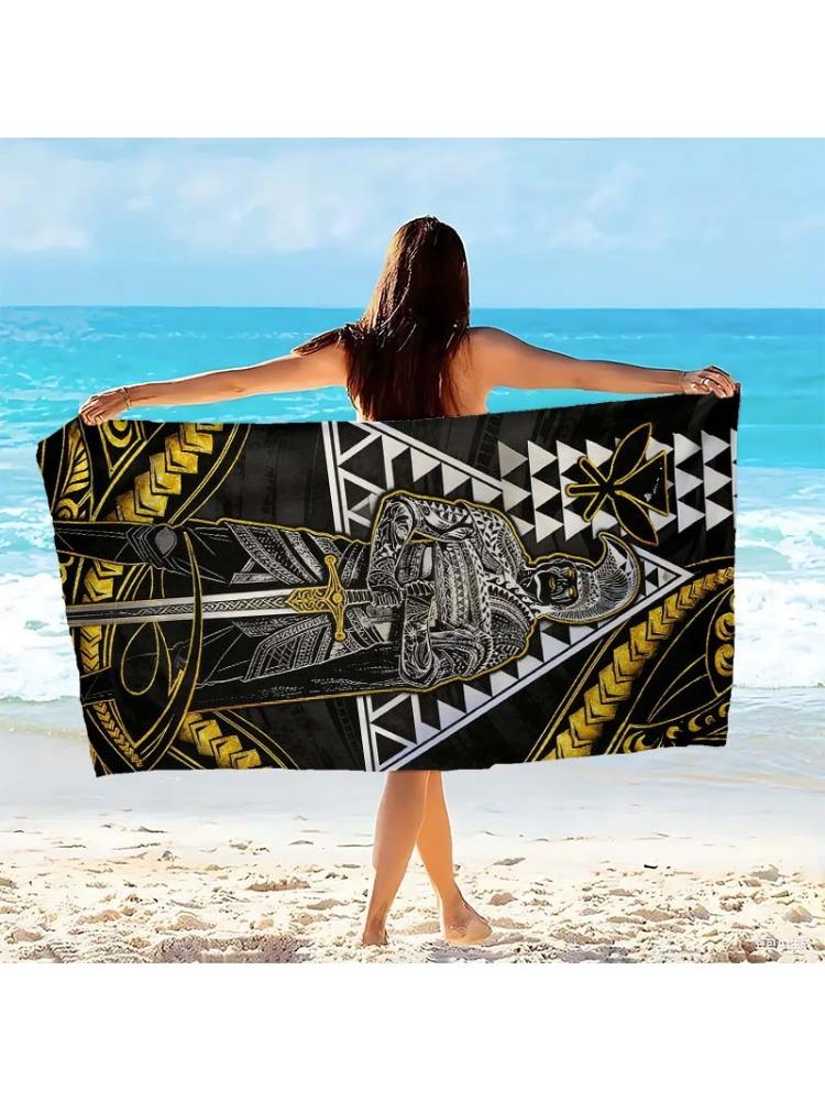 Polynesian Style Samurai Totem Art Print Beach Towel, Super Absorbent Beach Towel, Comfortable Quick-Dry Swimming Towel W40*H60(CM)
Polynesian Style Samurai Totem Art Print Beach Towel, Super Absorbent Beach Towel, Comfortable Quick-Dry Swimming Towel W40*H60(CM)