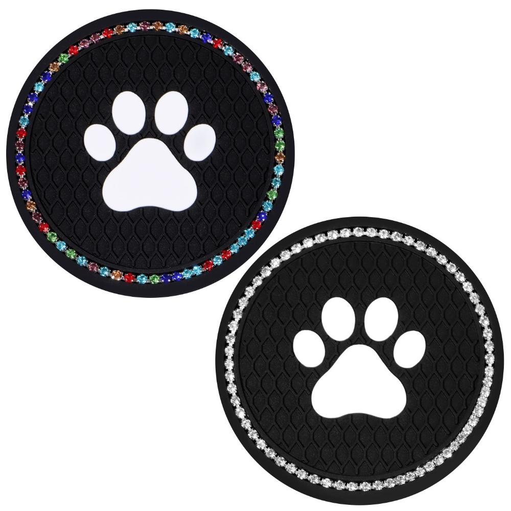 2PCS Rhinestone Bling Dog Paw Interior Accessories Anti Slip Mats Car Coasters Cup Holder 
2PCS Rhinestone Bling Dog Paw Interior Accessories Anti Slip Mats Car Coasters Cup Holder
