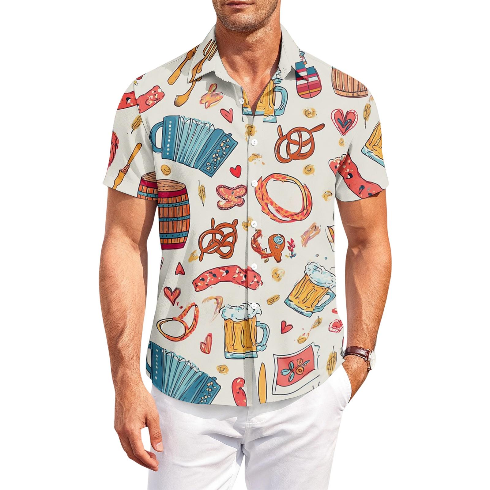 Men s Casual Loose Fit Short Sleeve Button Down Shirt with Beer Pattern Printed Design for Summer Outdoor Wear and Daily Use S хаки
Men s Casual Loose Fit Short Sleeve Button Down Shirt with Beer Pattern Printed Design for Summer Outdoor Wear and Daily Use S хаки