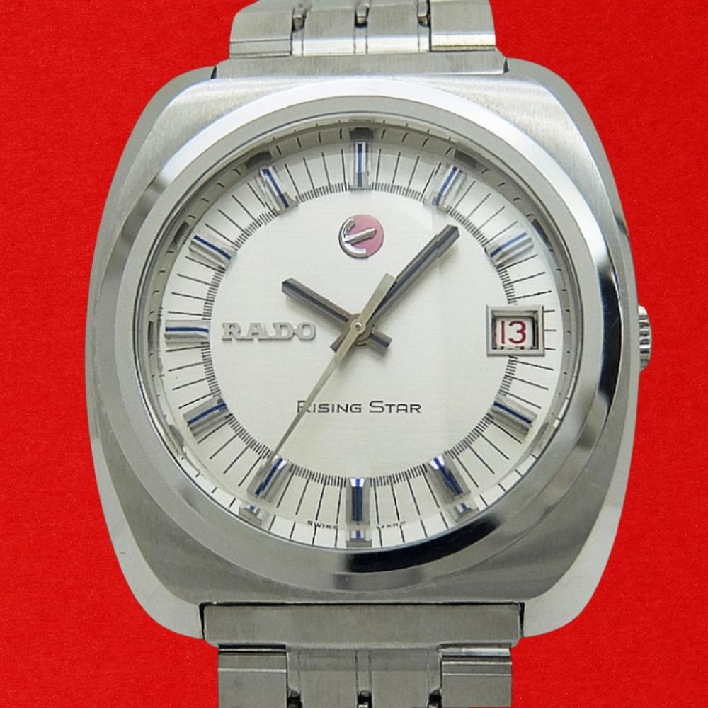 RADO Rising Star 25 Jewels Ref.11894/1 Cal.2782 SS Cushion Case Used
RADO Rising Star 25 Jewels Ref.11894/1 Cal.2782 SS Cushion Case Used