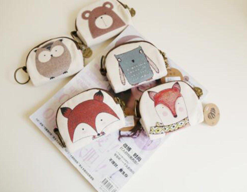 HJ Linen Coin Purse with Clasp Animal Character of Closure, Design, (Set 2)
HJ Linen Coin Purse with Clasp Animal Character of Closure, Design, (Set 2)