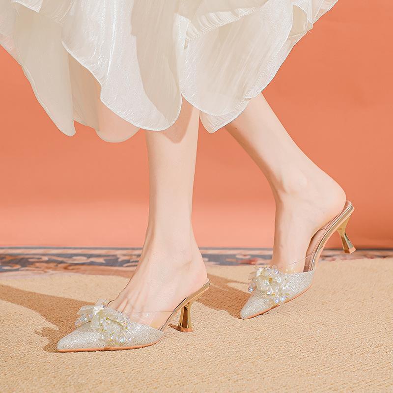 Bow rhinestone pointed half slippers femininity outer wear stiletto sandals high heels slippers large size 41-43 43 срібний
Bow rhinestone pointed half slippers femininity outer wear stiletto sandals high heels slippers large size 41-43 43 срібний