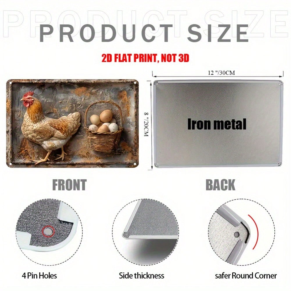 Rustic Chicken Egg Farmhouse Metal Wall Art 8x12 Inch Vintage Kitchen Decor Durable Indoor Outdoor Garden Patio Sign 20x30 разноцветный
Rustic Chicken Egg Farmhouse Metal Wall Art 8x12 Inch Vintage Kitchen Decor Durable Indoor Outdoor Garden Patio Sign 20x30 разноцветный