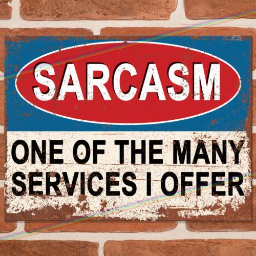 SARCASM Funny Metal Signs Mancave Shed Bar Garage Novelty Joke Gift Tin Sign UKAluminum 20x30cm(7.8x11.8inch)
SARCASM Funny Metal Signs Mancave Shed Bar Garage Novelty Joke Gift Tin Sign UKAluminum 20x30cm(7.8x11.8inch)