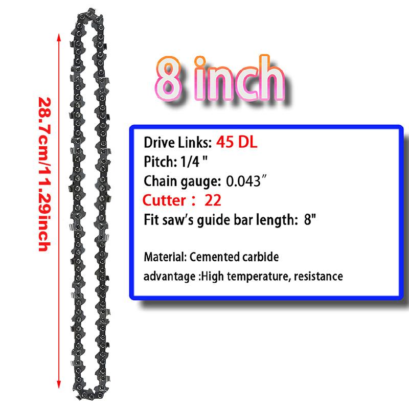 Садовый инструмент для деревообработки 8-дюймовая мини-цепная пила с шагом 1/4 дюйма, 0,043 дюйма, 45/48DL, полудолото, аксессуары для электрической цепной пилы 1pcs-45DL Chain
Садовый инструмент для деревообработки 8-дюймовая мини-цепная пила с шагом 1/4 дюйма, 0,043 дюйма, 45/48DL, полудолото, аксессуары для электрической цепной пилы 1pcs-45DL Chain