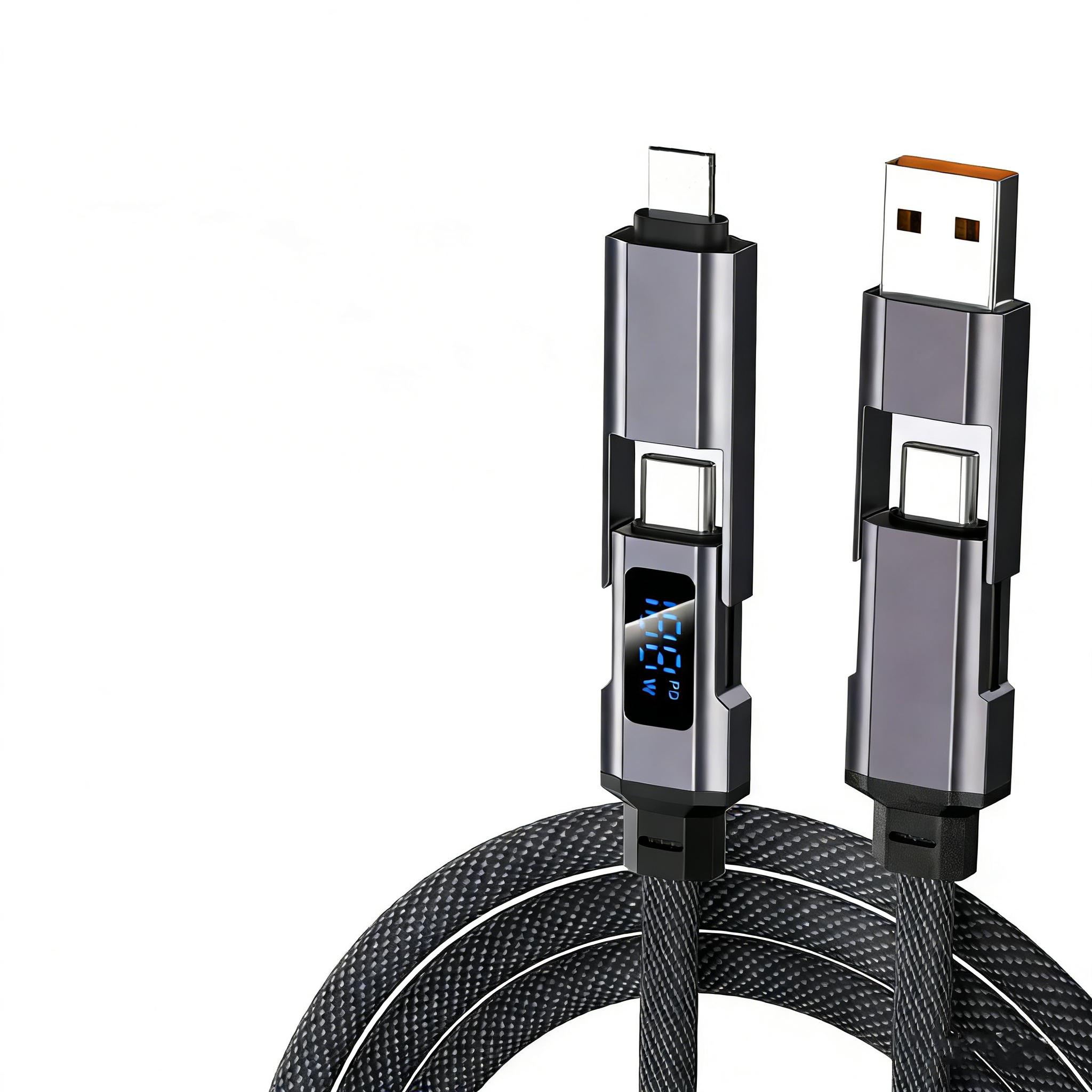 4 In 1 Data Cable Digital display Charging PD 65W USB Type C for IPhone 15 14 13 for Xiaomi Redmi OPPO Fast Transfer Cable чёрный
4 In 1 Data Cable Digital display Charging PD 65W USB Type C for IPhone 15 14 13 for Xiaomi Redmi OPPO Fast Transfer Cable чёрный