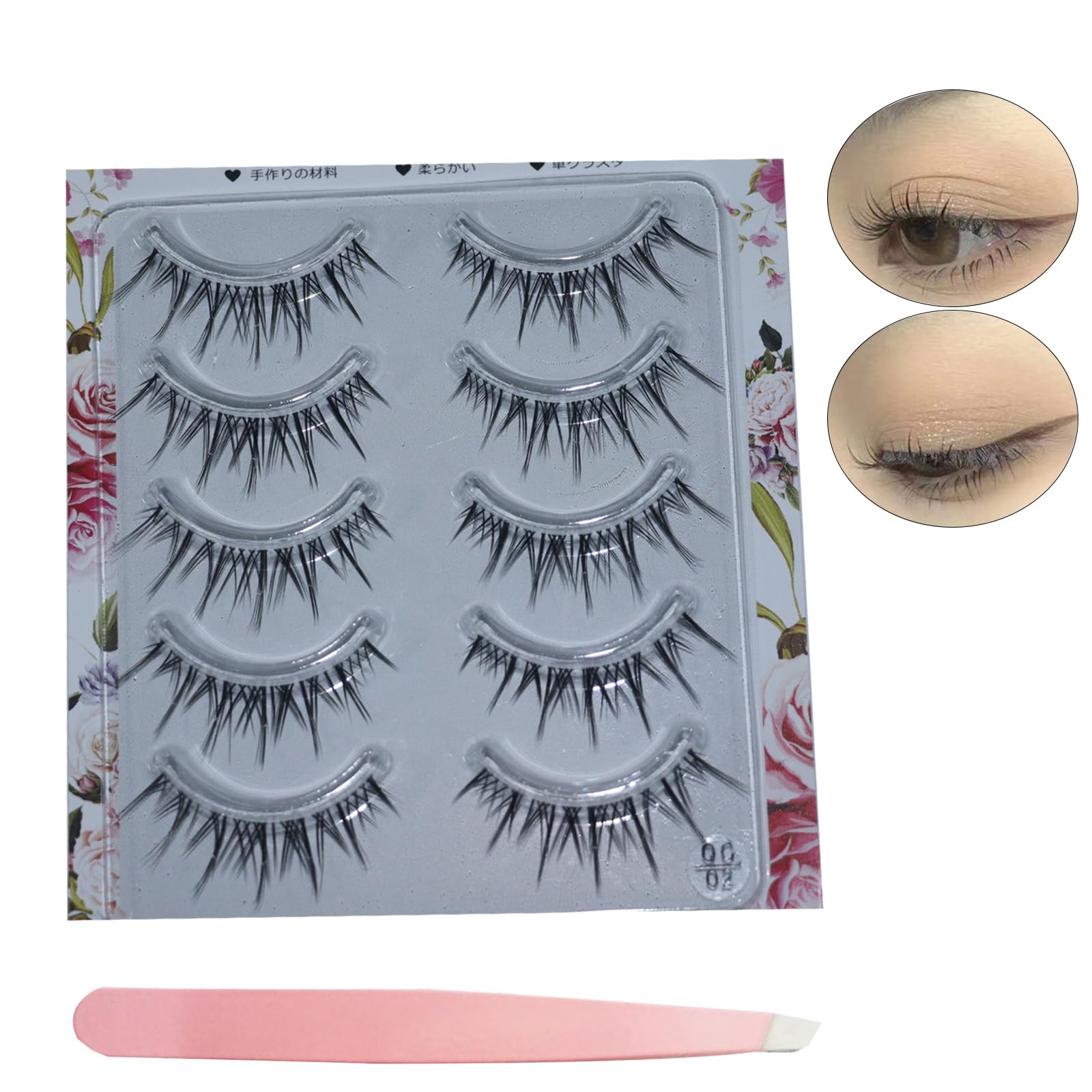 BSTYK False 5 Transparent Handmade False Actress Light Everyday Cosplay Ultra Precise Tweezers Included Eyelashes, Black, Pairs, Popular, Shaft,
BSTYK False 5 Transparent Handmade False Actress Light Everyday Cosplay Ultra Precise Tweezers Included Eyelashes, Black, Pairs, Popular, Shaft,