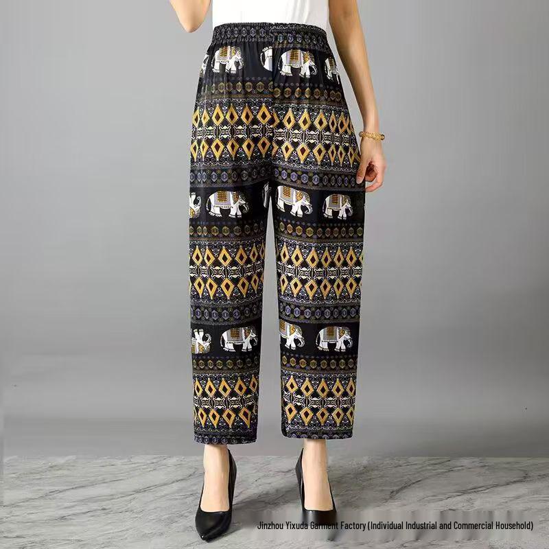 Повседневные летние женские брюки большого размера из ледяного шелка с высокой талией для женщин среднего и пожилого возраста One Size (100-160 jin)
Повседневные летние женские брюки большого размера из ледяного шелка с высокой талией для женщин среднего и пожилого возраста One Size (100-160 jin)